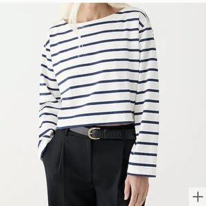 J.Crew Women's Boatneck Cropped Fit Cotton T-Shirt | Size Small
